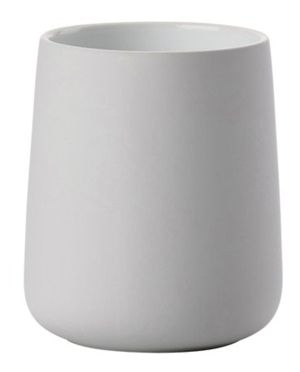 Zone Denmark Zahnputzbecher Nova Keramik Soft Touch hellgrau matt - Thumbnail 1