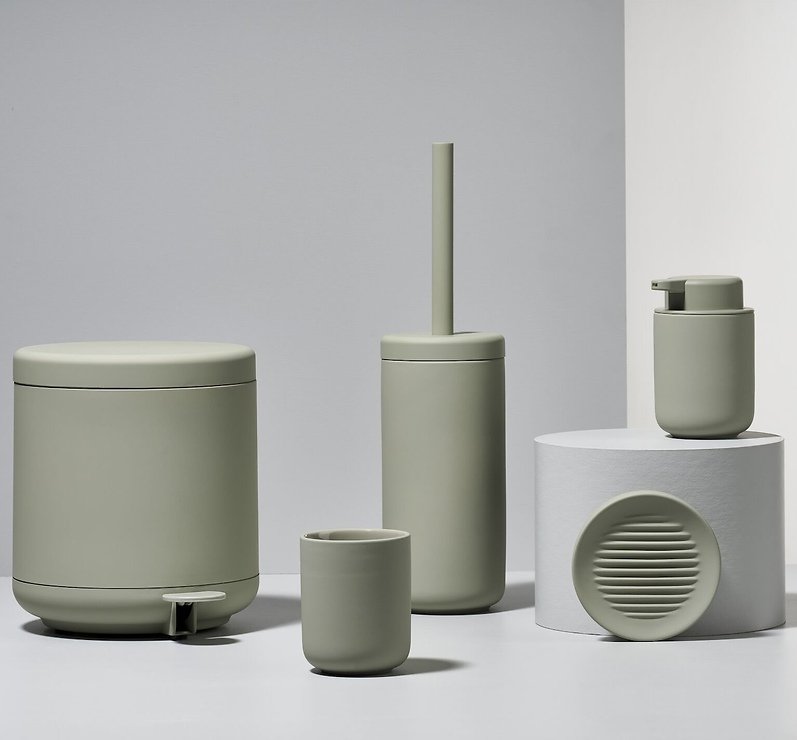 Zone Denmark Soap Dispenser Ume 0,25 l Ceramic Soft Touch Eucalyptus green - Thumbnail 3