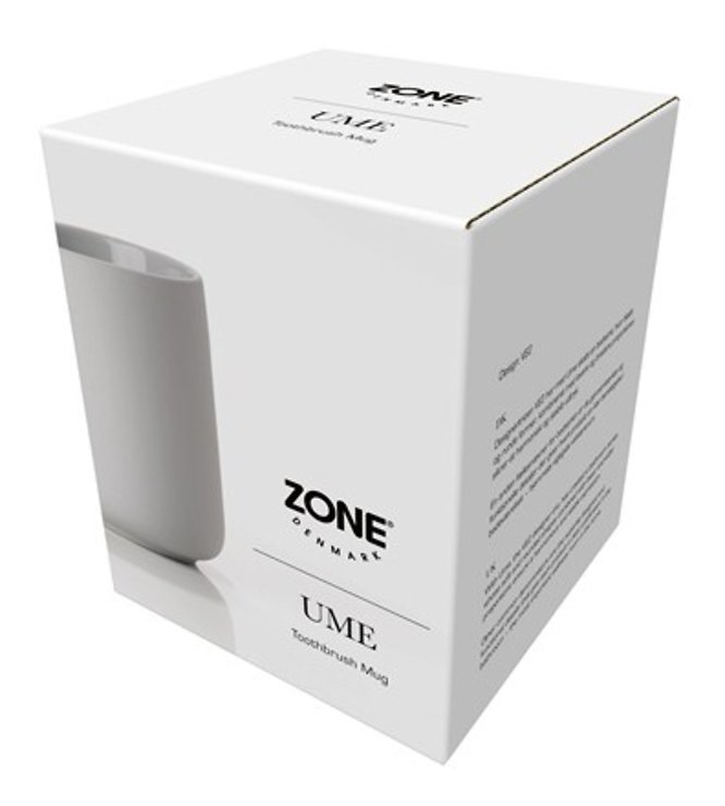 Taza de cepillo de dientes Zone Denmark Taza de cerámica Ume de tacto suave gris claro - Thumbnail 3