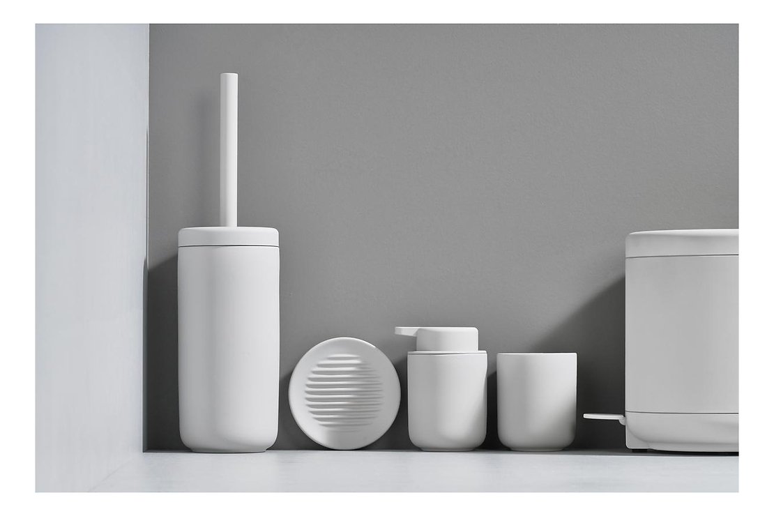 Taza de cepillo de dientes Zone Denmark Taza de cerámica Ume de tacto suave gris claro - Thumbnail 2