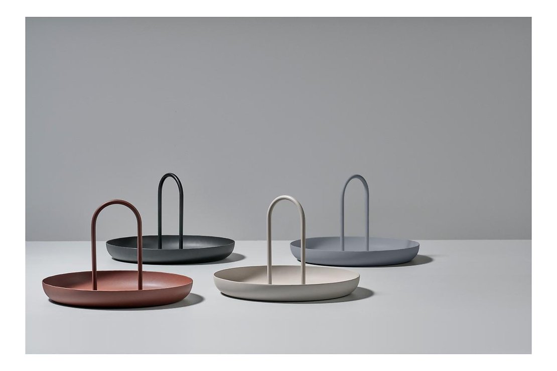 Zona Danimarca Vassoio Singoli in metallo nero - Thumbnail 4