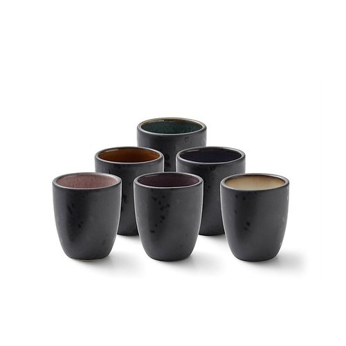 Juego de tazas de café espresso Bitz 6 piezas 10 ml negro