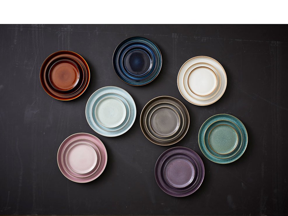 Bitz dinner plate 27cm grey light blue - Thumbnail 2