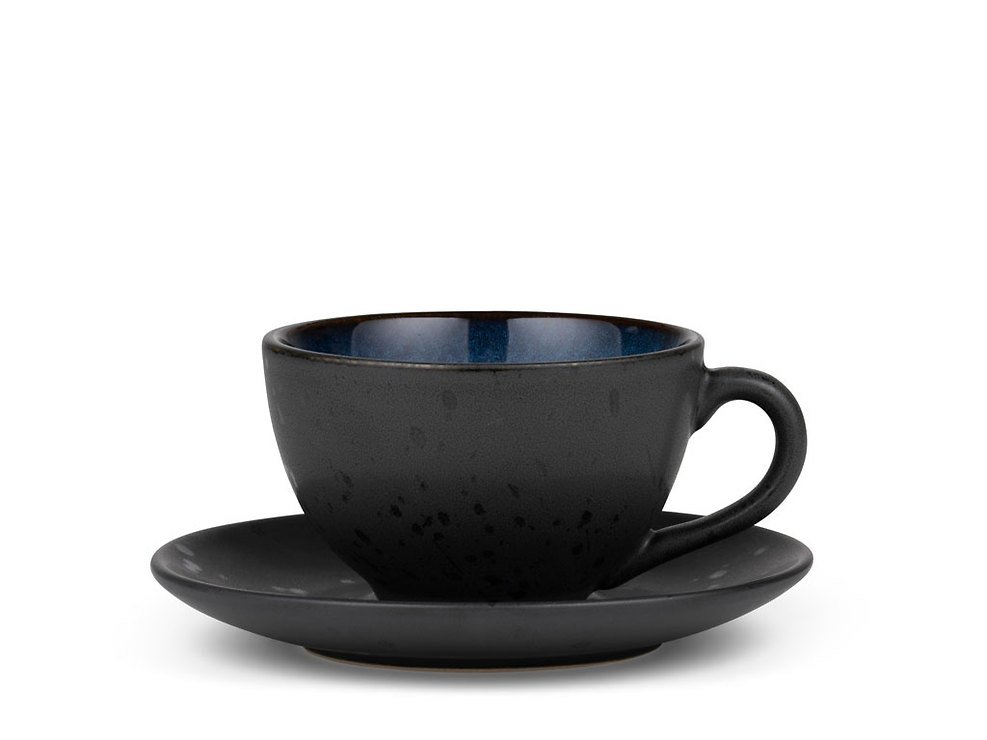 Bitz Tasse mit Untertasse 240 ml schwarz dunkelblau - Pic 1