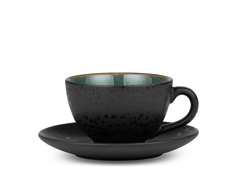 Bitz cup with saucer 220 ml black green - Pic 1