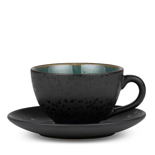 Bitz cup with saucer 220 ml black green