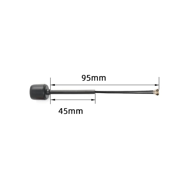 FlyFishRC Antenne FPV bi-bande 95mm U.FL 5.8GHz pour DJI O3 Noir - Thumbnail 1