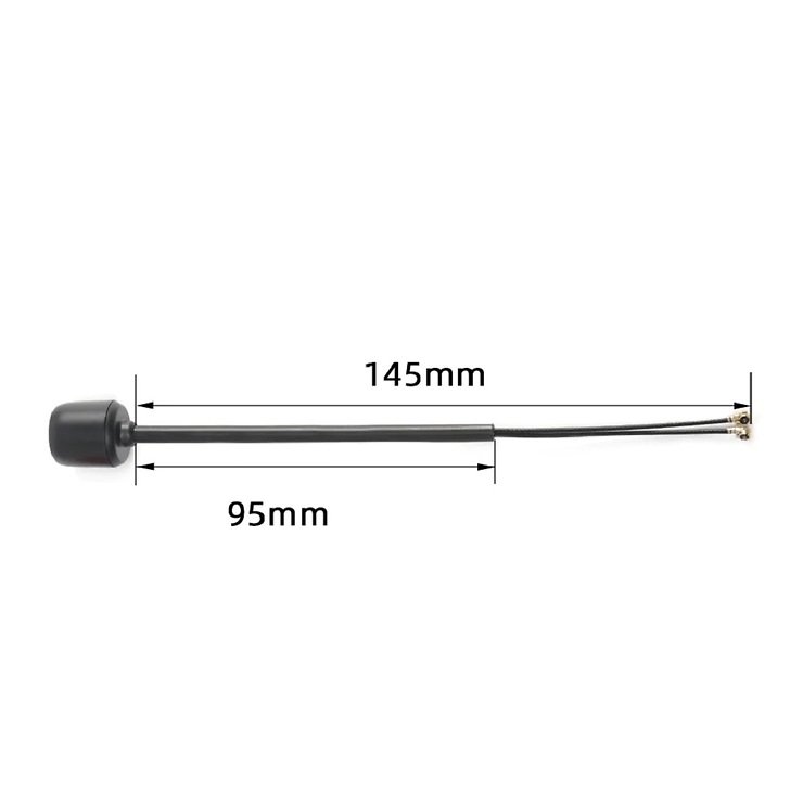 FlyFishRC Antenne FPV bi-bande 145mm U.FL 5.8GHz pour DJI O3 Noir - Thumbnail 2