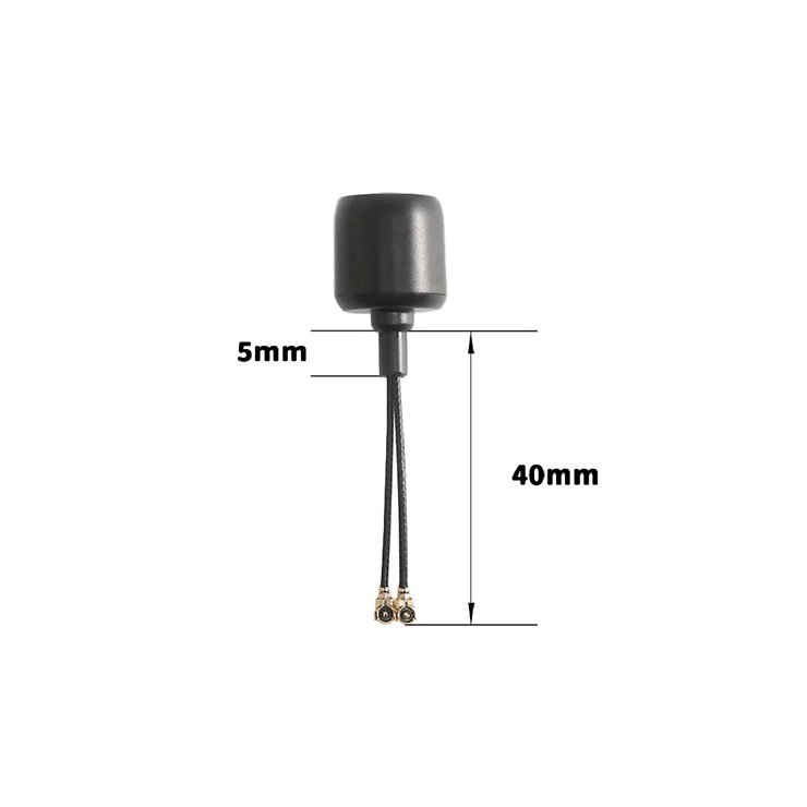 FlyFishRC Dual-Band FPV Antenne 40mm U.FL 5.8GHz für DJI O3 Schwarz - Thumbnail 3