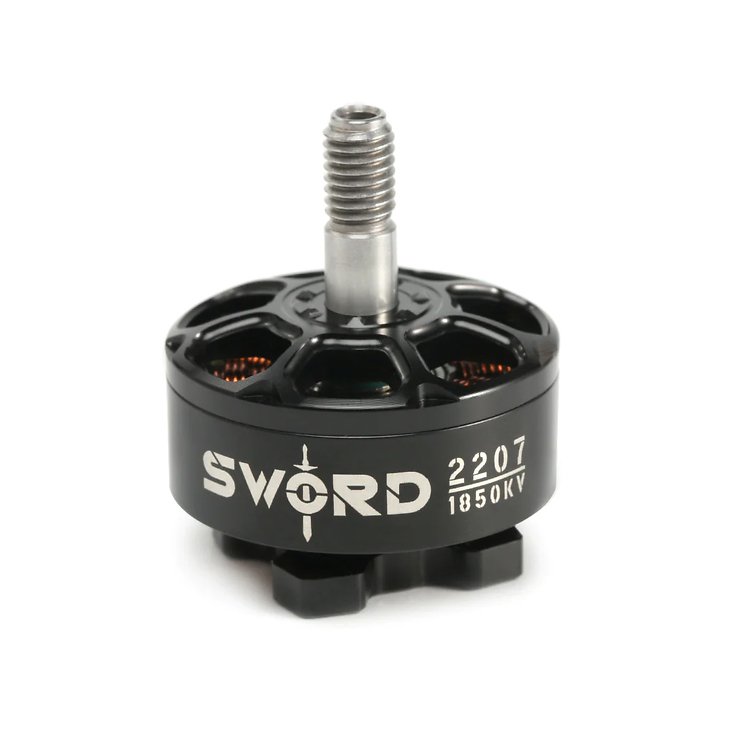 FlyFishRC Sword 2207 1850KV 6S FPV Motor Schwarz - Thumbnail 1