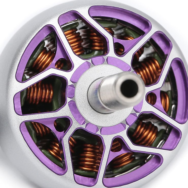 Silnik FPV FlyFishRC Flash 2207 1850KV srebrno-fioletowy - Thumbnail 4