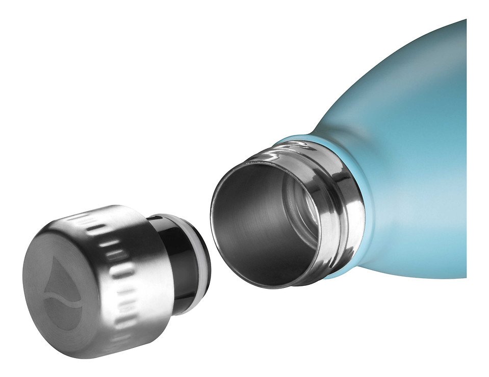 FLSK Isolierflasche 750 ml 28,5 x 8 cm Edelstahl blau - Thumbnail 3