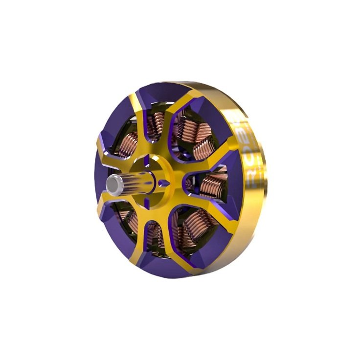 Flywoo ROBO 1002 19800KV Motor Gold Purple - Thumbnail 1