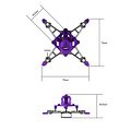 Flywoo Firefly 16/18 1S Nano Baby V3 FPV Frame Kit Lila - Thumbnail 5