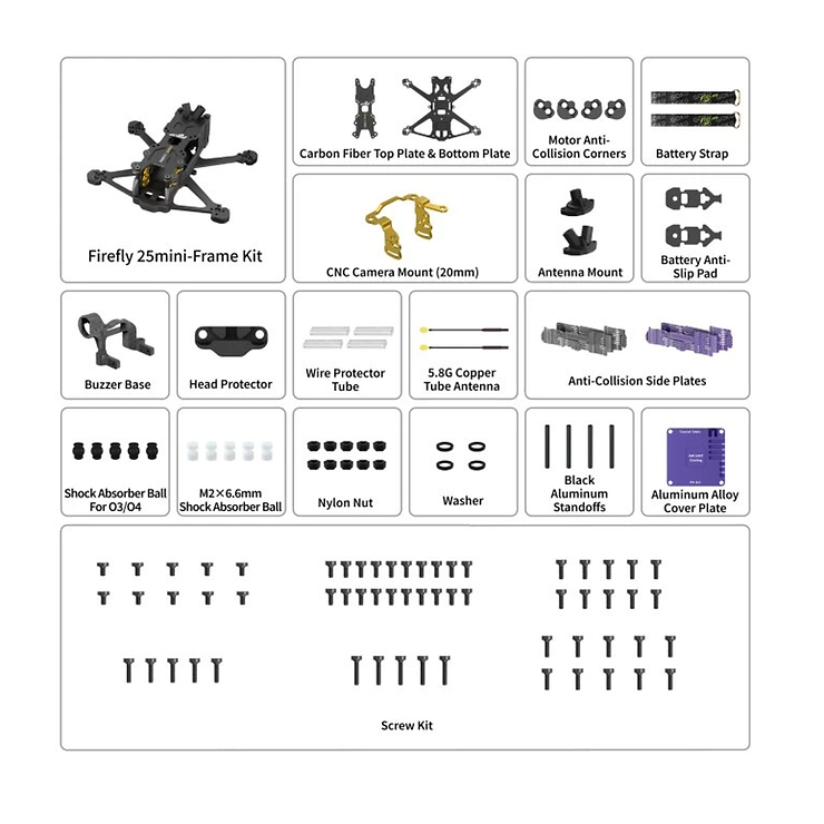 Flywoo Firefly 25 MINI 3S Frame Kit - Thumbnail 2