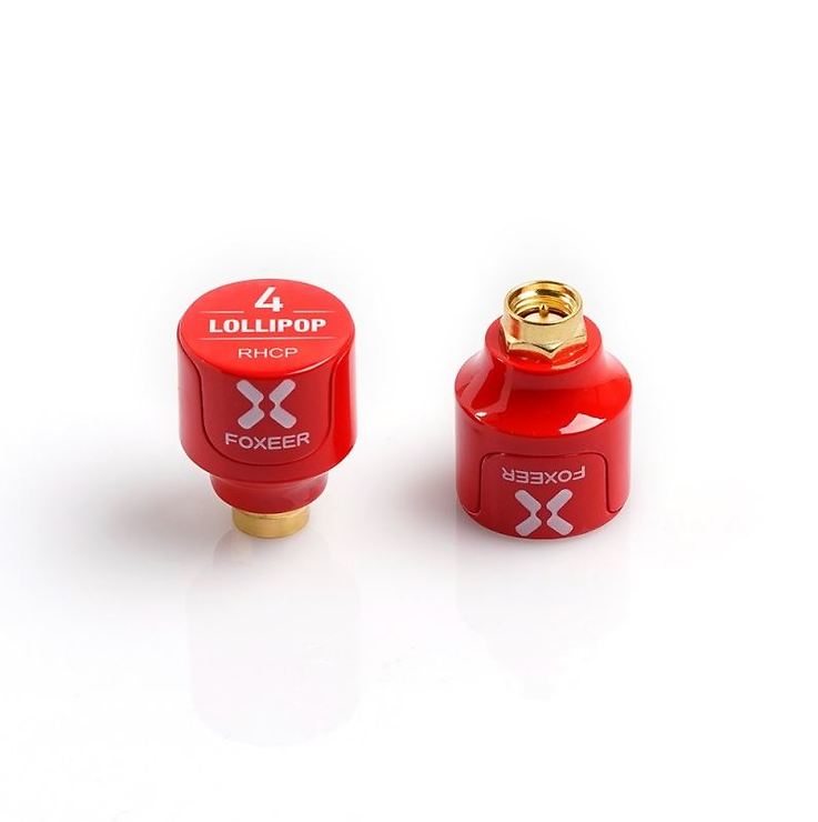 FOXEER FPV Antenne Lollipop 4 Stubby RHCP SMA Rot - Thumbnail 1