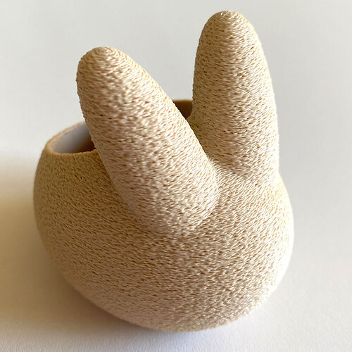 Osterhase LED Teelichthalter Beige