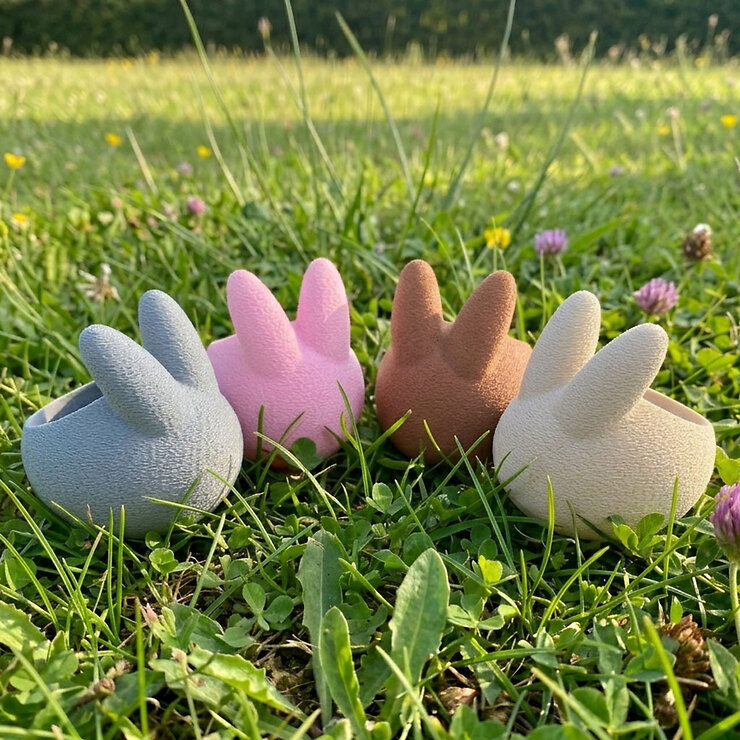 Påskehare LED fyrfadsstage brun - Thumbnail 2