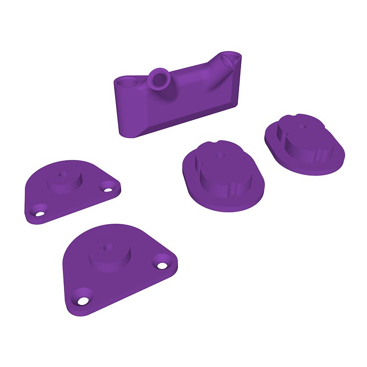 iFlight AOS V5 DJI O4 Air Unit Pro Adapter Set Stampa 3D TPU Viola - Thumbnail 1
