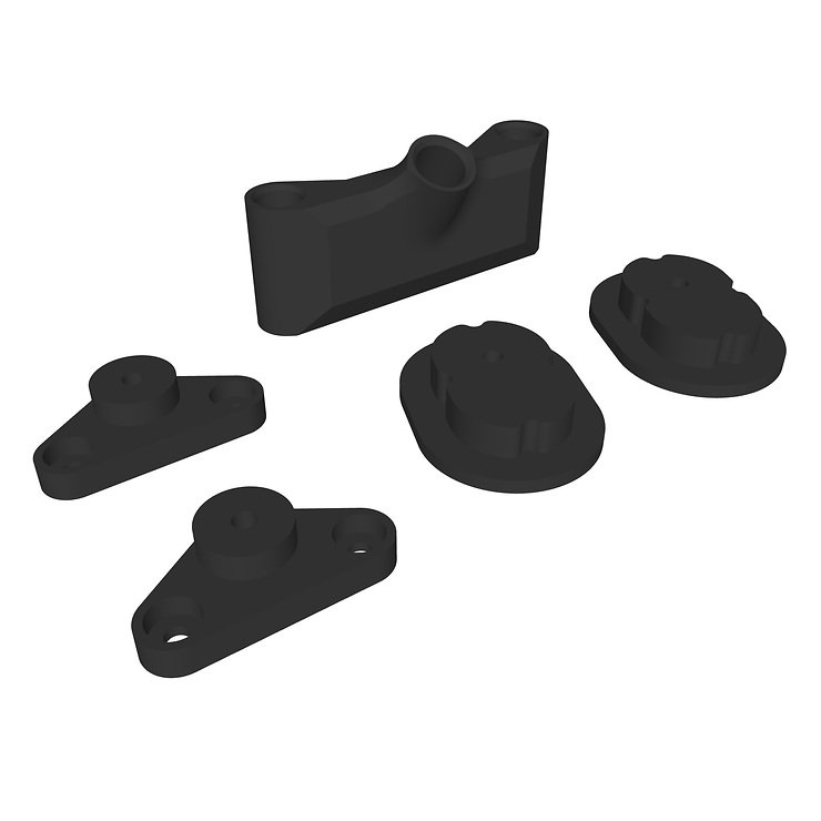iFlight AOS V5 DJI O4 Air Unit (Lite) Set adaptateur impression 3D TPU noir - Thumbnail 1