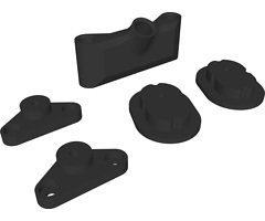 iFlight AOS V5 DJI O4 Air Unit (Lite) Set di adattatori 3D Print TPU Nero