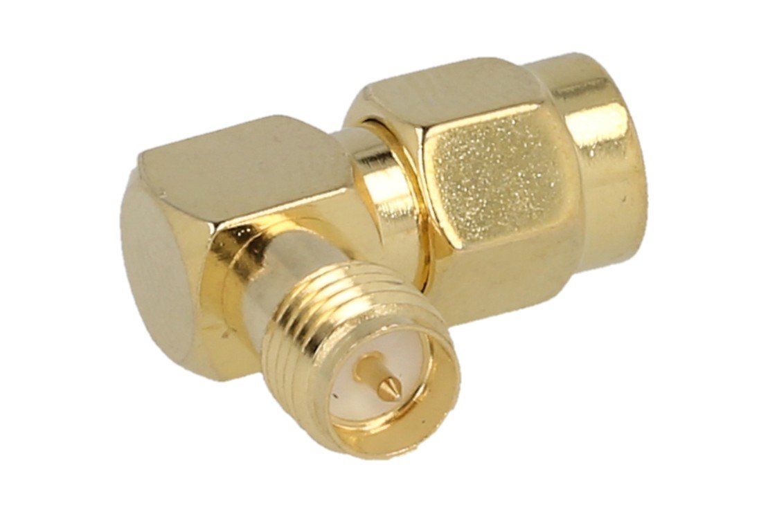 Adaptateur RP-SMA mâle / RP-SMA femelle 90 degrés - Thumbnail 2