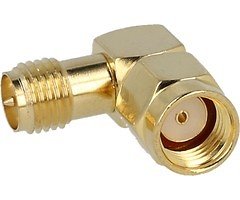 Adaptador RP-SMA macho / RP-SMA hembra 90 grados