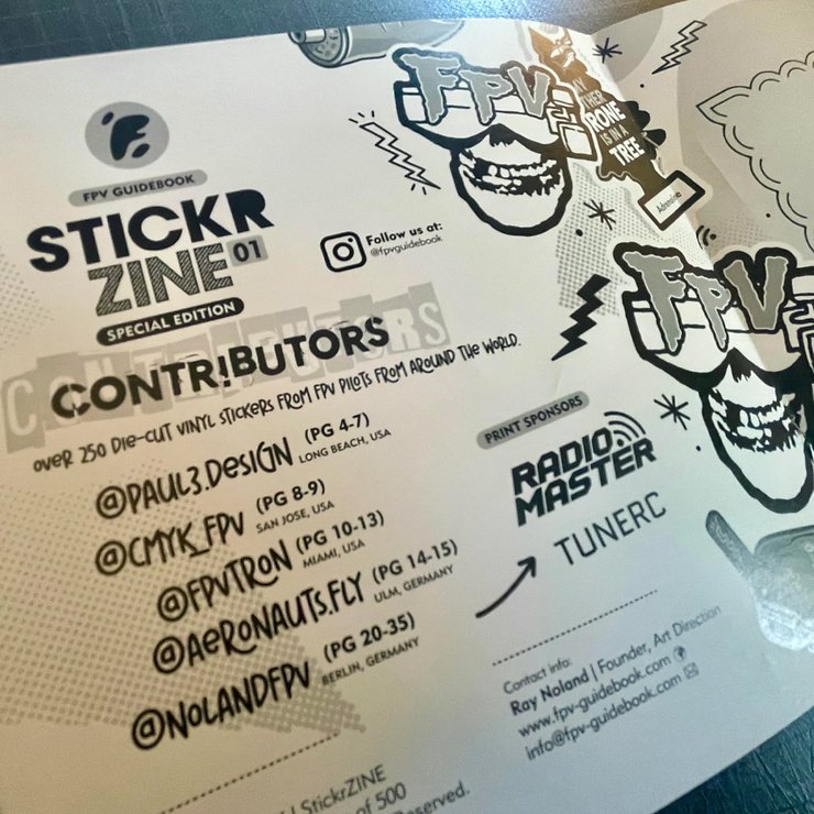 StickrZINE One FPV Folleto limitado de pegatinas de vinilo - Thumbnail 7