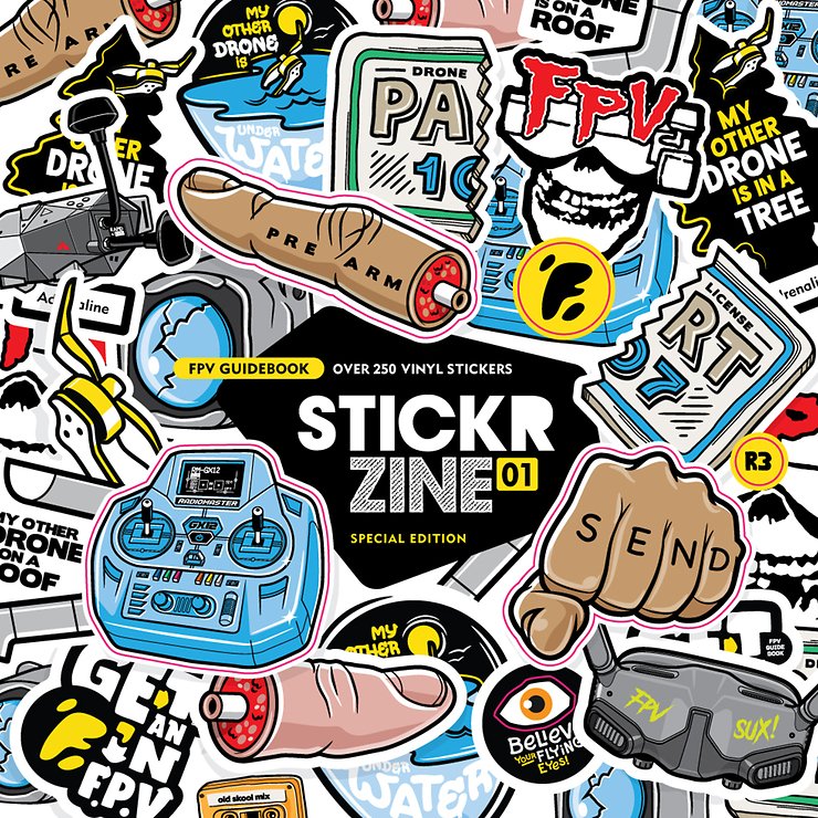 StickrZINE One FPV Folleto limitado de pegatinas de vinilo - Thumbnail 1