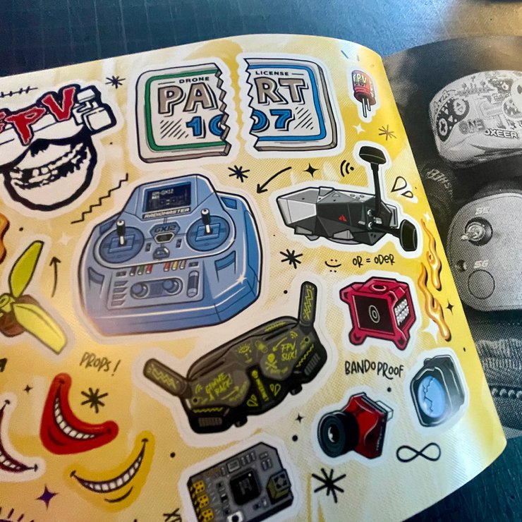 StickrZINE One FPV Folleto limitado de pegatinas de vinilo - Thumbnail 5
