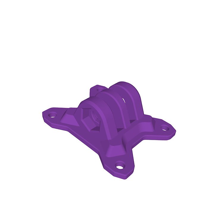 FlyFishRC Volador 5 Gopro Halterung 3D Druck TPU violett - Pic 1