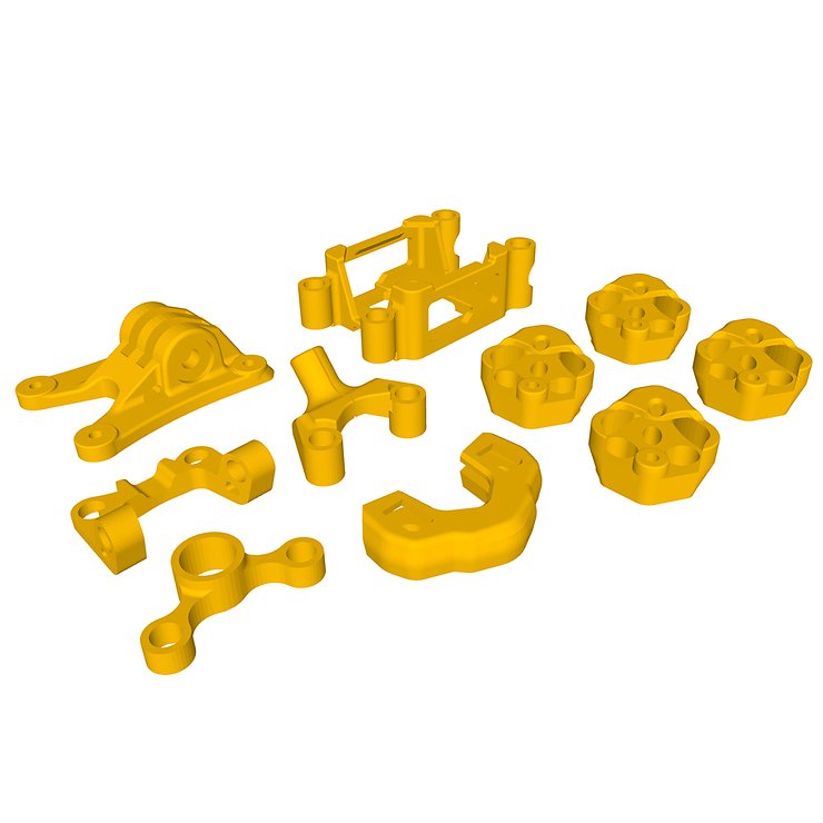 Foxeer Mega 5 3D print TPU set yellow - Pic 1