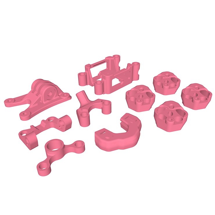 Foxeer Mega 5 3D print TPU set light pink - Pic 1