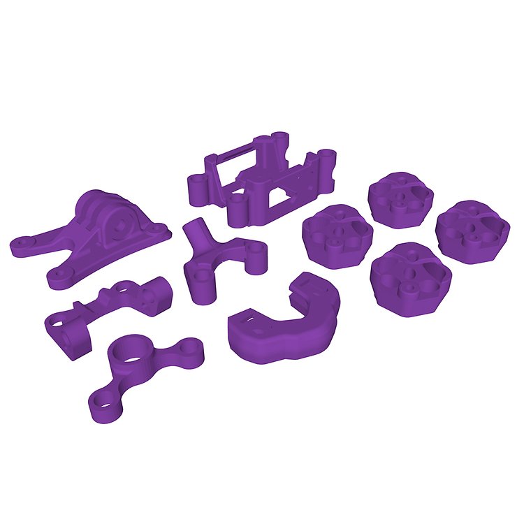 Foxeer Mega 5 3D print TPU set purple - Pic 1