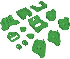 iFlight Chimera5 Pro V2 3D Print TPU Set Verde