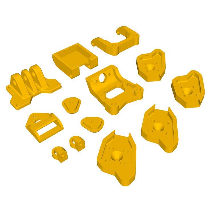 iFlight Chimera5 Pro V2 3D Print TPU Set Amarillo - Thumbnail 1