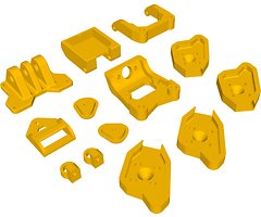 iFlight Chimera5 Pro V2 3D Print TPU Set Amarillo