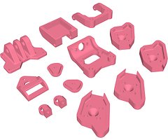 iFlight Chimera5 Pro V2 3D print TPU set light pink