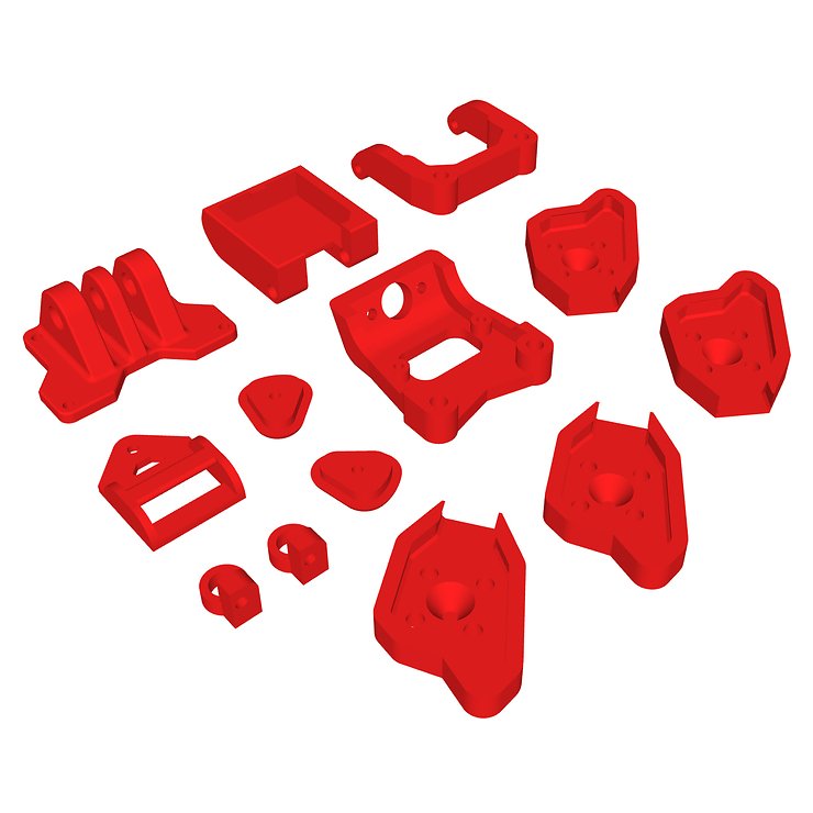 iFlight Chimera5 Pro V2 3D Print TPU Set Rosso - Thumbnail 1