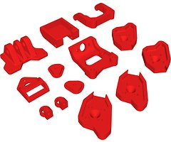 iFlight Chimera5 Pro V2 3D Print TPU Set Rouge