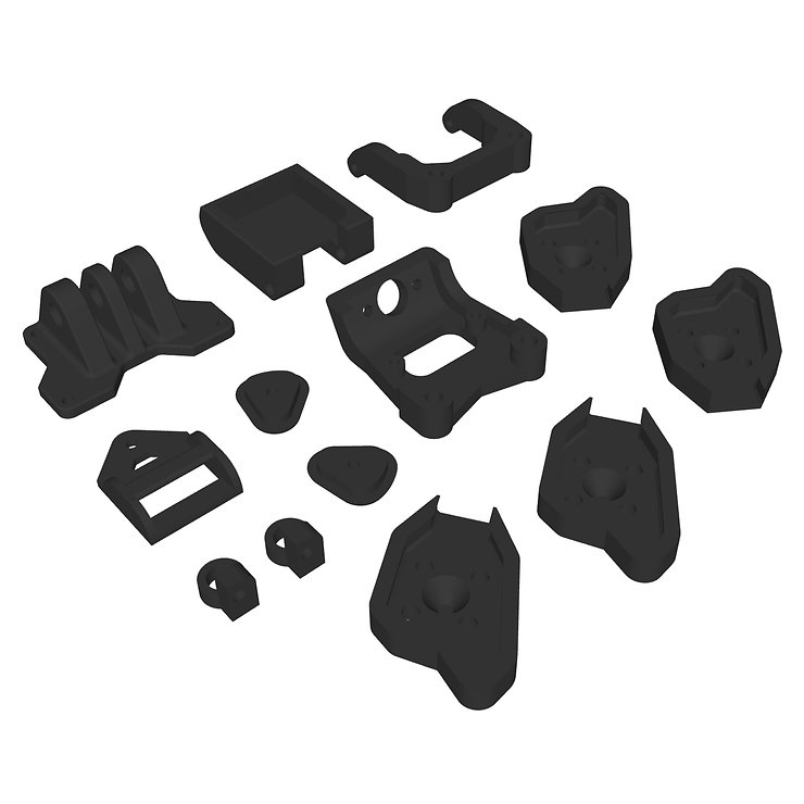 iFlight Chimera5 Pro V2 3D Print TPU Set Nero - Thumbnail 1