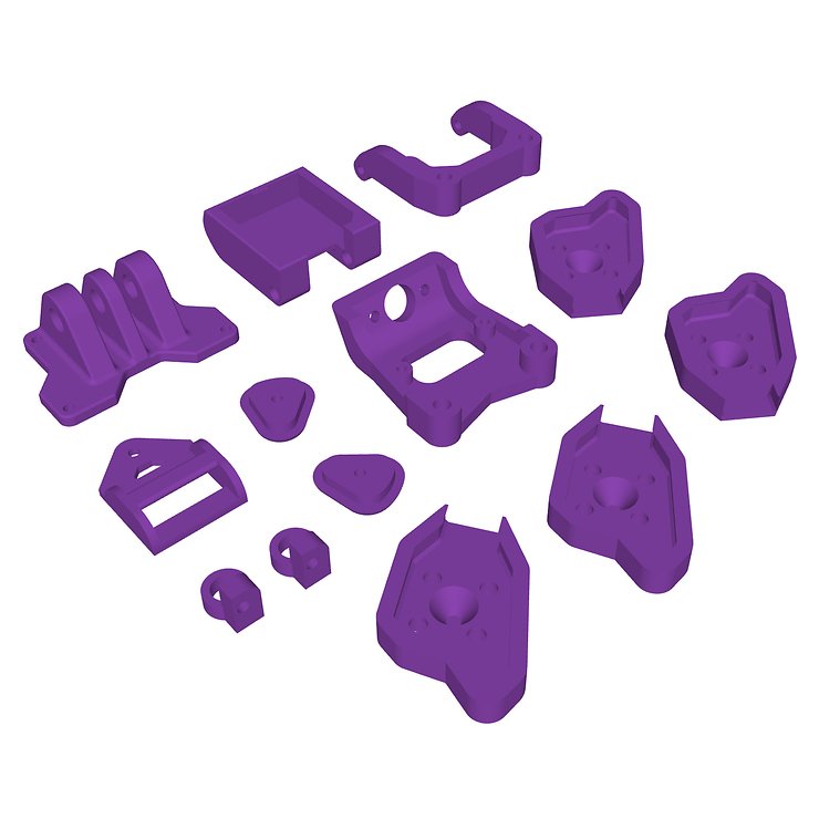 iFlight Chimera5 Pro V2 3D Print TPU Set Purple - Thumbnail 1