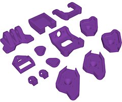 iFlight Chimera5 Pro V2 3D Print TPU Set Violet