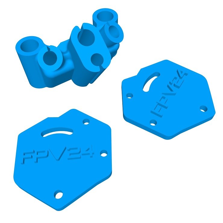 Speedybee Master 5 HD V2 DJI O4 Air Unit Pro Adapter Set 3D Print TPU Set Blue - Pic 1