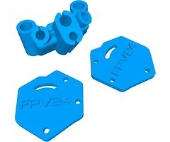 Speedybee Master 5 HD V2 DJI O4 Air Unit Pro Adapter Set 3D Druck TPU Set Blau