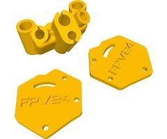 Speedybee Master 5 HD V2 DJI O4 Air Unit Pro Adapter Set 3D Print TPU Set Amarillo