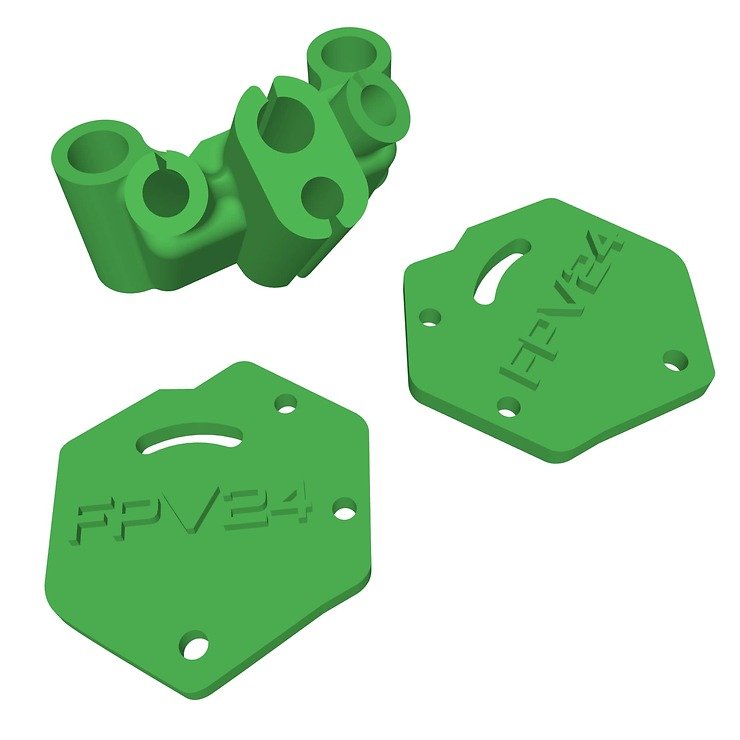 Speedybee Master 5 HD V2 DJI O4 Air Unit Pro Adapter Set 3D Print TPU Set Green - Pic 1