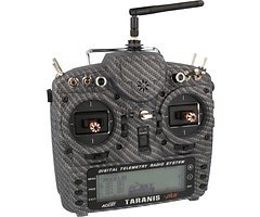 FrSky Taranis X9D Plus SPECIAL EDITION mit M9 Hall Sensor Gimbal + Matt Carbon Fiber + Soft Case