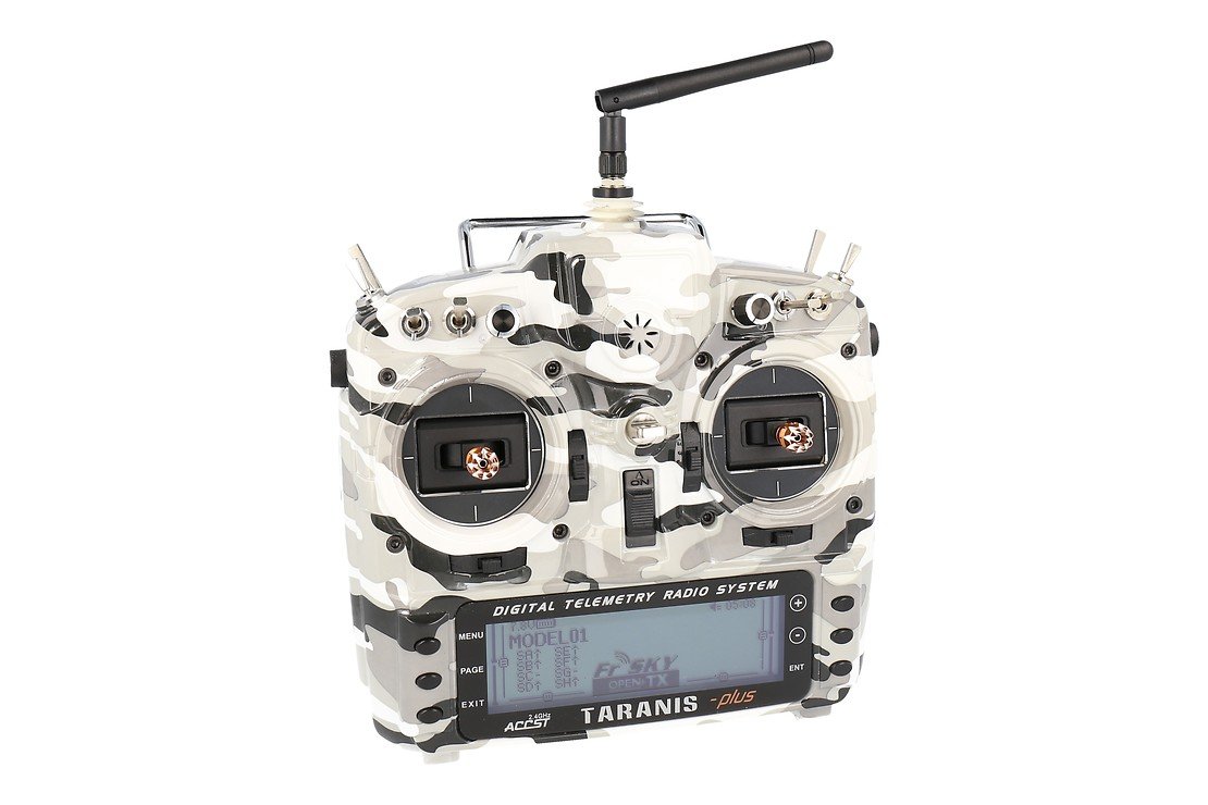 FrSky Taranis X9D Plus SPECIAL EDITION mit M9 Hall Sensor Gimbal + Camouflage + Soft Case - Thumbnail 1