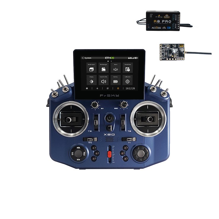 FrSky Tandem X20 EU/LBT Radiocomando Blu 2.4Ghz con R8 Pro &amp; R9 MX - Thumbnail 1